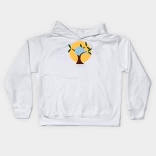 Whale in the trees Kids Hoodie